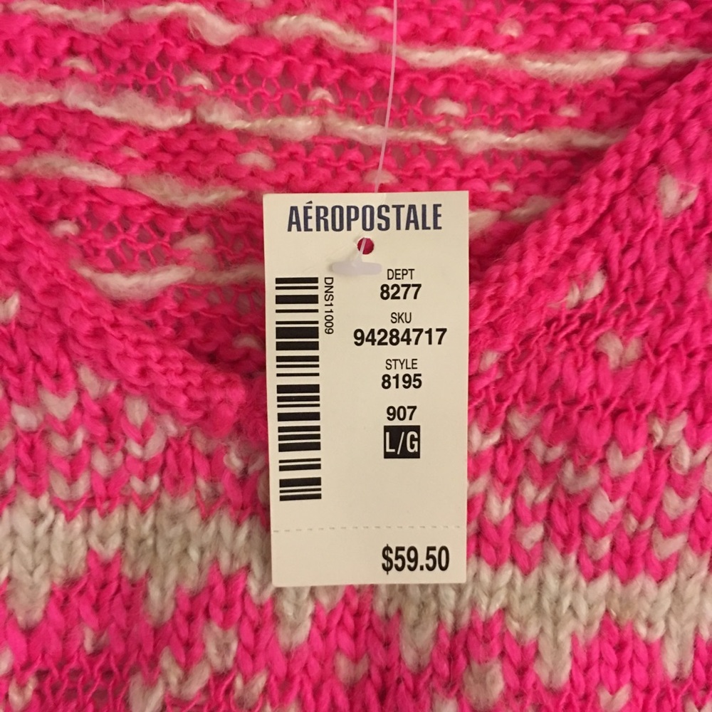 NWT | Aeropostale | sweater | pink & white - Picture 6 of 14